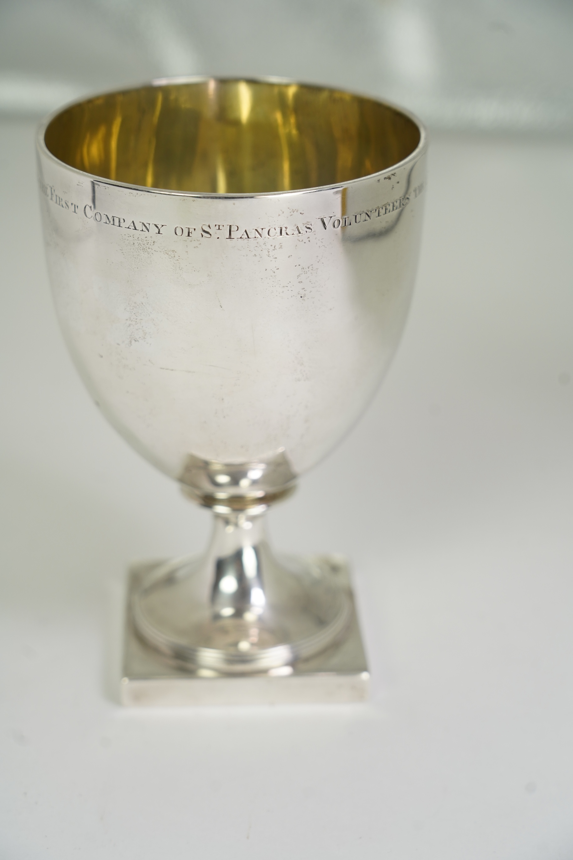 A George III silver presentation goblet, by John Eames